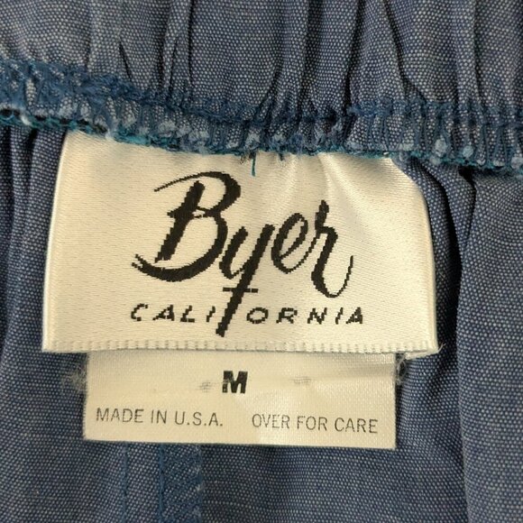 BYER CALIFORNIA Blue Pleated Short Wrap Skort; Size M - Picture 4 of 5